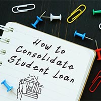 Financial concept about How to Consolidate Student Loan with phrase on the sheet.